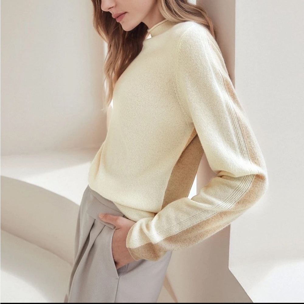 MOTF Premium 100% Cashmere Two Tone Sweater